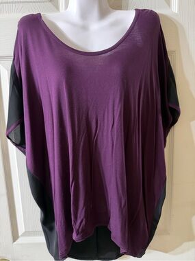 Express Purple Scoop-Neck Top